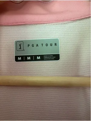 PGA Tour Light Pink striped Quarter-Zip Pullover size medium thumbnail 5