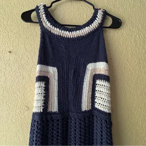 Cleobella Navy and Cream Midi Dress thumbnail 2