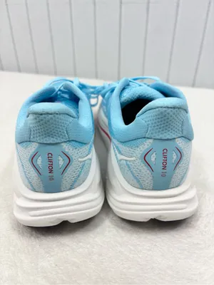 Hoka Women's Clifton 10 Women's Athletic Shoes in Light Blue with White Midsole thumbnail 5