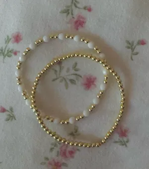 Gold Bead Handmade Bracelet thumbnail 1