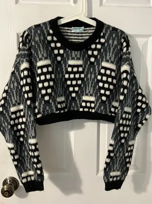 Benetton Cropped Sweater Multiple thumbnail 1