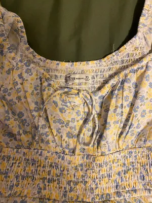 Hollister Blue and Yellow Floral Mini Dress thumbnail 3