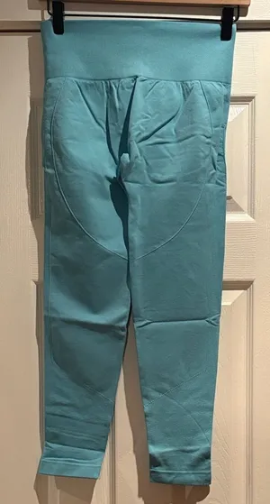 Halara Blue‎ Ribbed Leggings Size Large NWT thumbnail 1