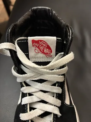 Vans Black and White High-Top Sneakers thumbnail 6