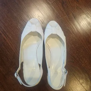 Stuart Weitzman White Classic Heeled Sandals thumbnail 3