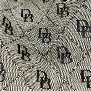 Dooney & Bourke Signature DB Monogram Drawstring‎ Bucket Shoulder Bag Black Gray thumbnail 8