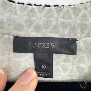 J Crew Blue White Contrast Eyelet Fit Flare Mini Dress Womens 10 Preppy Classic thumbnail 5