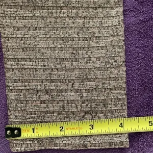 Jones New York NWT szM long sleeve heathered grey tan cowl neck high low tunic thumbnail 12