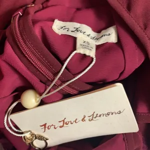 For Love and Lemons Daphne Bordeaux dress thumbnail 7