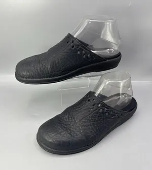 Mephisto Air-Relax Comfort Shoes Womens US 8 Black Leather Round Toe Slip On thumbnail 1