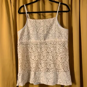 Sheer Floral Button Down Sweet n Flirty Tank Blue Size 12 thumbnail 2