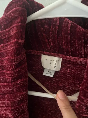 a new day Chenille Open-Front Cardigan - Burgundy thumbnail 2