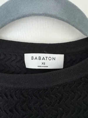 Aritzia Babaton Pointelle Tank in Black thumbnail 4