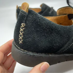 Clarks Artisan Black Suede Leather Slip On Comfort Shoes Womens 8 No Tie Loafer thumbnail 5