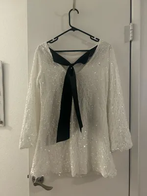 Sequin dress White thumbnail 2