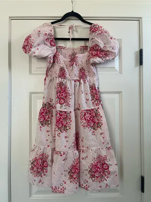 Women’s Ariat Sweetie Wild Flower Floral Smocked Dress Pink Size M thumbnail 10
