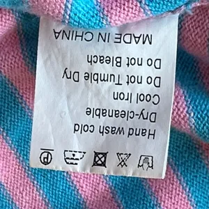Lillusory Turquoise & Pink Henley Sweater with Green Accents size L thumbnail 10