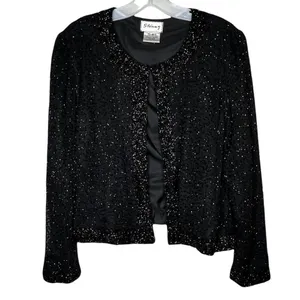 Vintage Stenay Black‎ Beaded Jacket Black thumbnail 2