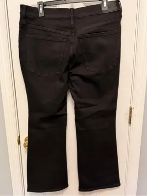 Madewell Mid Rise Kick Out‎ Jeans Black Size 32 Cropped Straight hem thumbnail 4