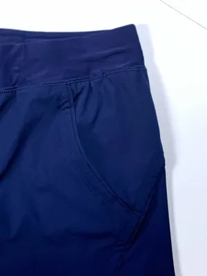 Lands’ End Swim Shorts Women’s Size 8 Navy Blue 5” Inseam Stretch Pockets thumbnail 6