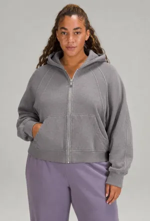Lululemon Scuba Oversized Full Zip Hoodie Grey Yoga Gym Travel‎ Womens M/L thumbnail 1
