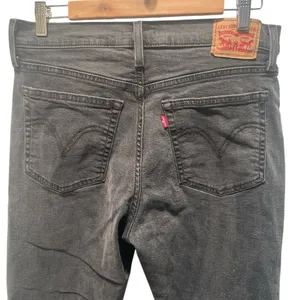 Levi’s Wedgie Straight Jeans Gray High Rise Button Fly 31 thumbnail 7