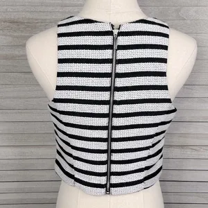 EXPRESS Knit Skirt Set Black & White Stripes Tank & Mini Skirt-2/Small thumbnail 3