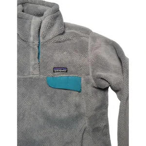 Patagonia Re-Tool Snap-T Fleece Pullover Feather Grey w/Teal Detail Pullover SM thumbnail 5