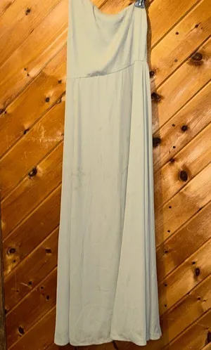 Show me your mumu Shannon one shoulder bridesmaid dress in moss green thumbnail 6