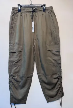 Martha Stewart Casual Cargo lightweight ankle pants 100% tencel nwt size medium thumbnail 1