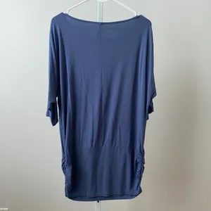 Seraphine‎ Maternity Boho 10 Blue Tunic Top Ruched Button Shoulder Dolman Sleeve thumbnail 6