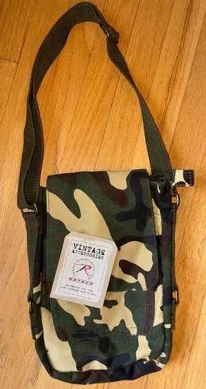 Rothco Camo Crossbody Messenger Bag - Green, Brown thumbnail 1