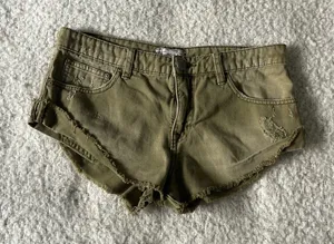 Free people green short shorts‎ 26 thumbnail 1