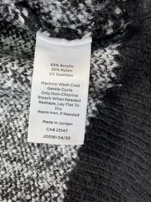 Talbots Black and White Plaid V-Neck Cardigan with Silver Buttons Size Large thumbnail 6