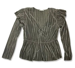 ⭐️ZARA Black Ruffle Pleated Top thumbnail 1