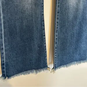 Hidden‎ Jeans Happi Medium Wash Frayed Hem Cargo Crop Flare Size 24 thumbnail 5