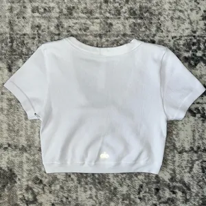 Alo Seamless Ribbed Cropped Serene Short Sleeve thumbnail 2
