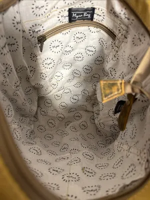 NWOT Myra Bag Barbarian Hair Leopard Gold Tan‎ Canvas Brown Leather Zip Tote Bag thumbnail 6