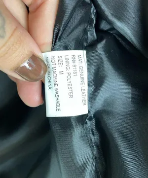 Vintage Black Leather Patchwork Biker Grunge Vest Size M thumbnail 4