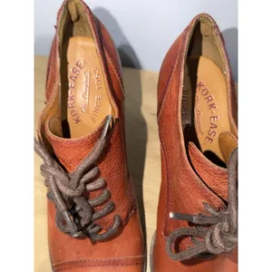 Kork Ease Chianne Brown Leather Lace Up‎ Oxford Wedge Size 8.5 F thumbnail 3