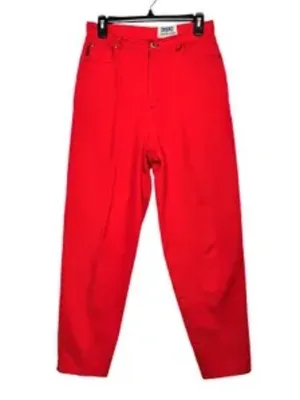 Vintage Red Barrel Jeans | 90s High Waisted Cotton Denim Pants (Size 10) thumbnail 3