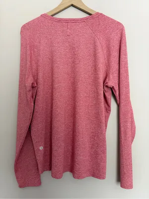 Lululemon License to Train Classic-Fit Long-Sleeve Shirt Heathered Vintage Rose thumbnail 3