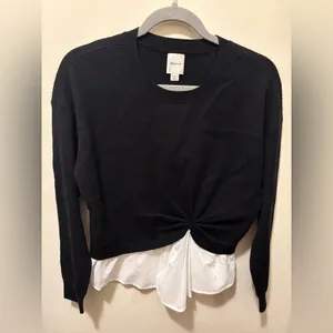 NWT Maeve The Gemini Twofer Pullover Sweater size‎ small thumbnail 4