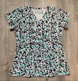 Ned Couture Nursing Scrub XS Top Brown thumbnail 1