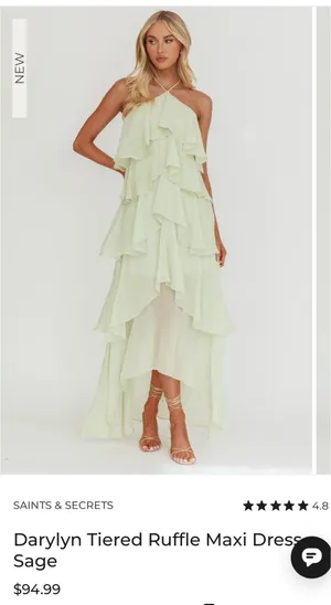 Selfie Leslie Tiered Halter Dress thumbnail 3