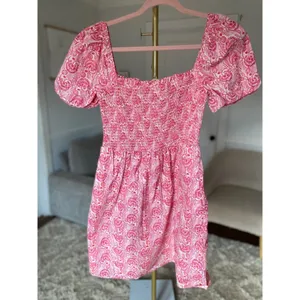 J Crew Pink Smocked Mini Dress Cotton Gauze Puff Sleeve M Cottagecore Valentines thumbnail 3