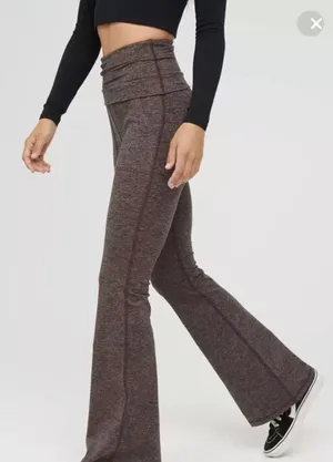 Aerie MEDIUM LONG OFFLINE By The Hugger High Waisted Foldover Flare Legging thumbnail 6