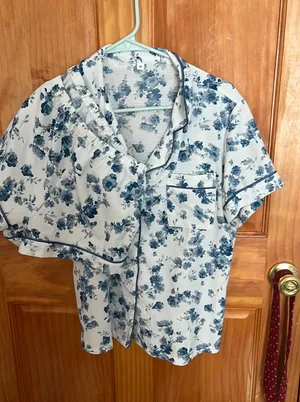 Floral pajama set Blue Size M thumbnail 1