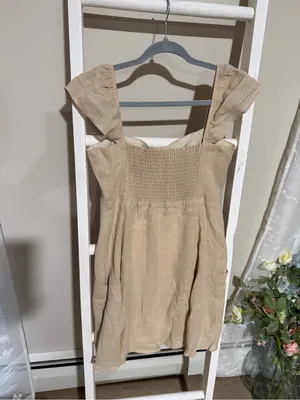 Show Me Your MuMu Beige Button-Front Mini Dress thumbnail 3