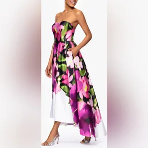 Betsy & Adam (G2) Strapless High-Low Gown NWT SIZE 10 thumbnail 3